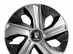 Momo DÍSZTÁRCSA 16'' CARBON ezüst-fekete új SZETT